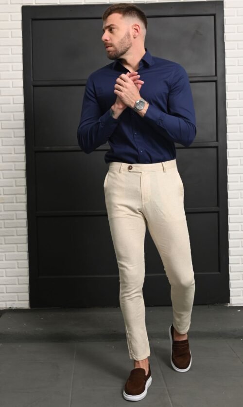 Camisa slim algodão c\ elastano - Imagem 2