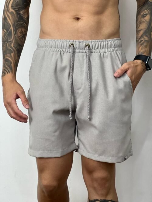 Short Linho Cinza