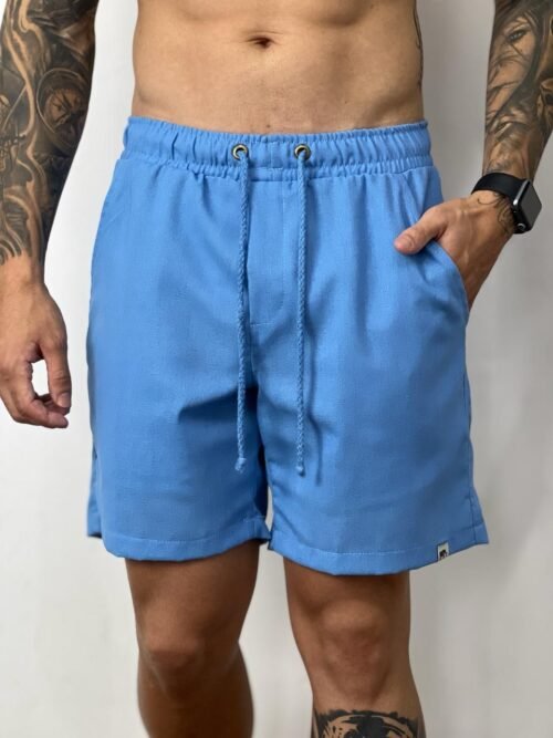 Short Linho Azul