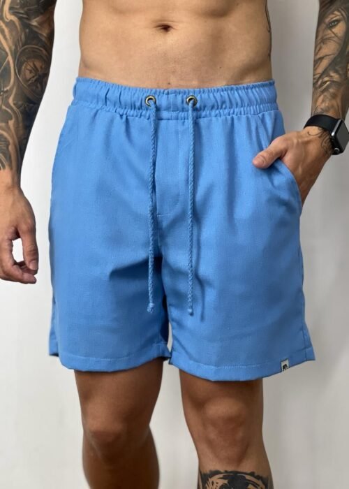 Short Linho Azul