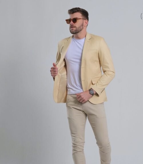 Blazer Bege slim fit - Imagem 2