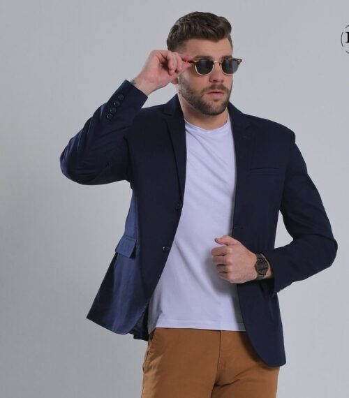 Blazer Marinho algodão c/ elastano