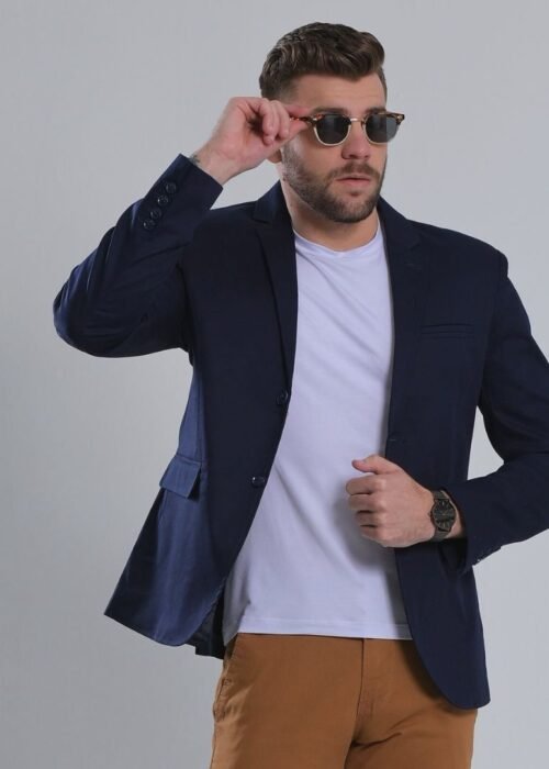Blazer Marinho algodão c/ elastano