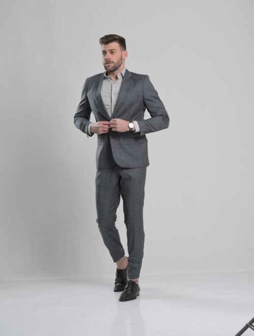 Terno tropical xadrez slim fit - Imagem 2