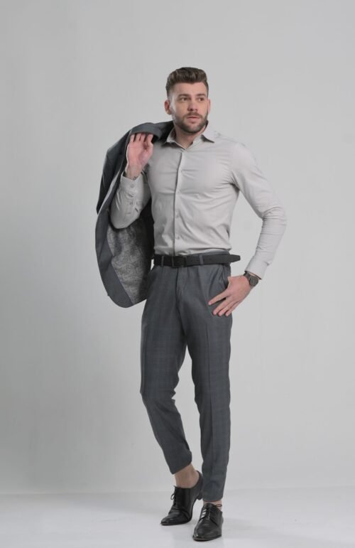 Terno tropical xadrez slim fit - Imagem 3