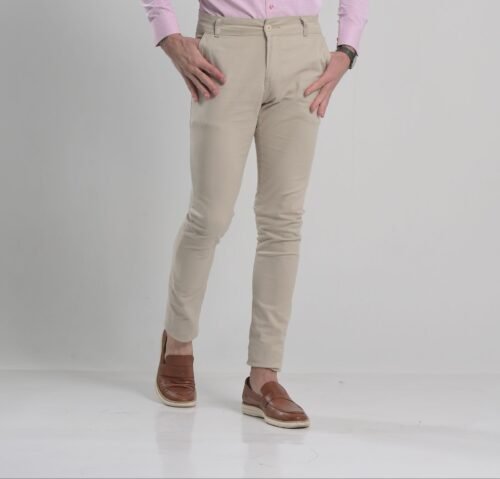 Calça sarja alfaiataria elastano areia - Imagem 2