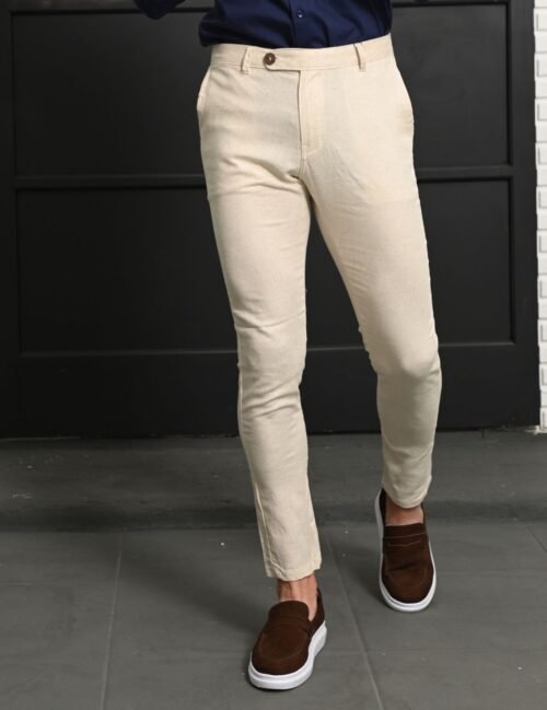 Calça alfaiataria linho elastano