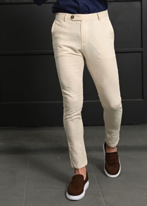 Calça alfaiataria linho elastano