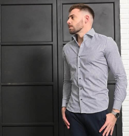 Camisa algodão misto dif cinza - Imagem 2