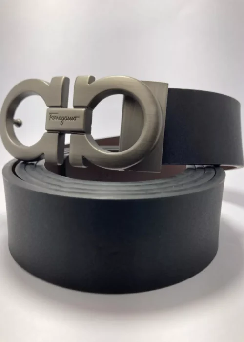 Cinto Salvatore Ferragamo black silver
