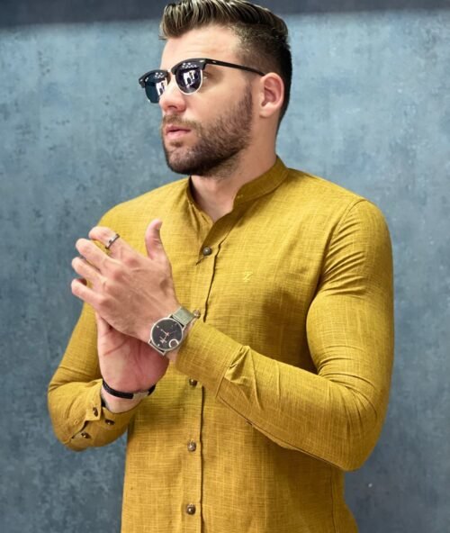 Camisa gola padre  slim fit