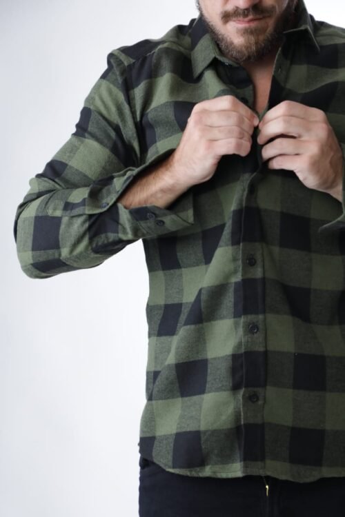 Camisa xadrez algodão flanelada - Imagem 2