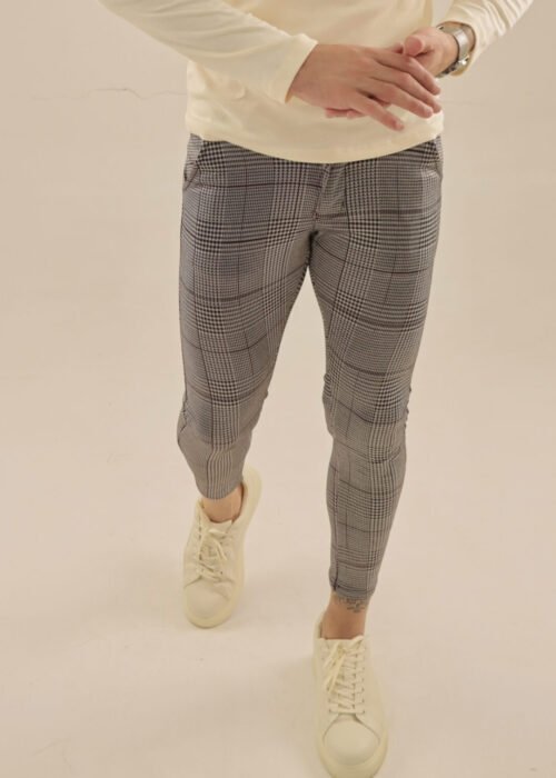 Calça alfaiataria xadrez