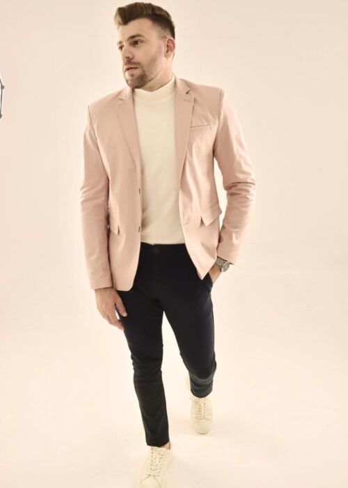 Blazer casual slim fit elastano