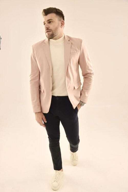 Blazer casual slim fit elastano