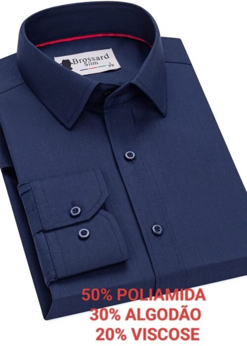 Camisa poliamida slim fit