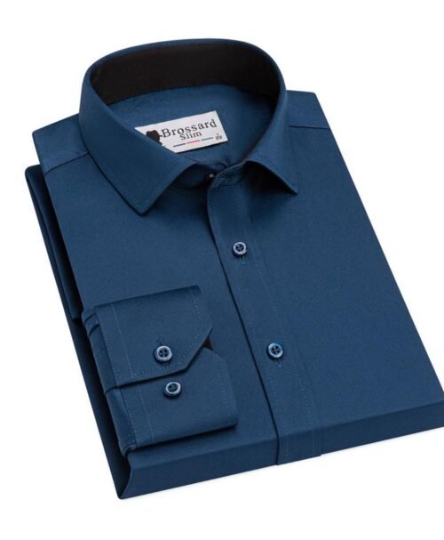 Camisa slim fit elastano