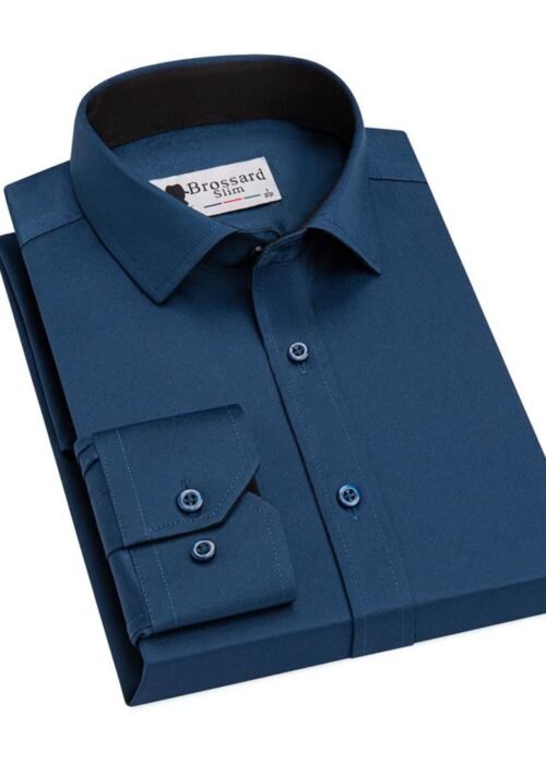 Camisa slim fit elastano