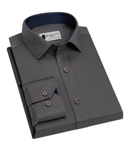 Camisa slim fit elastano