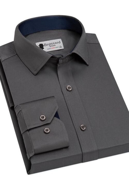 Camisa slim fit elastano