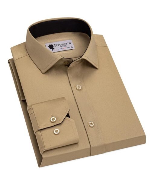Camisa slim fit elastano