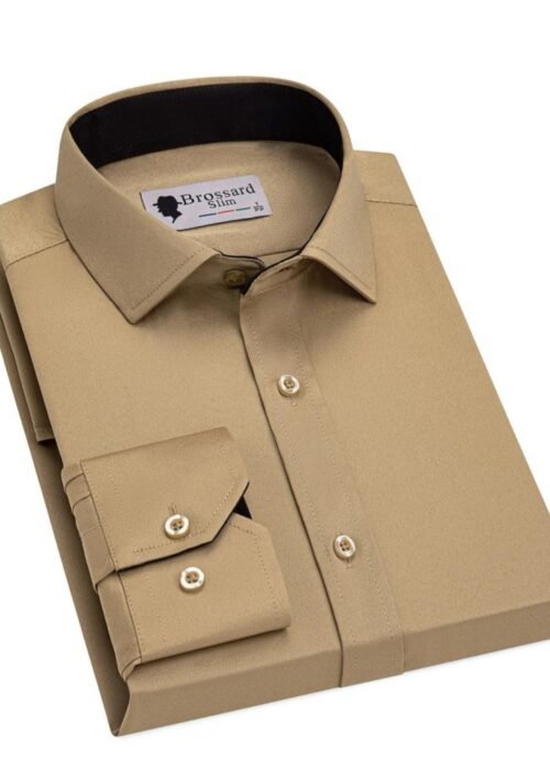 Camisa slim fit elastano