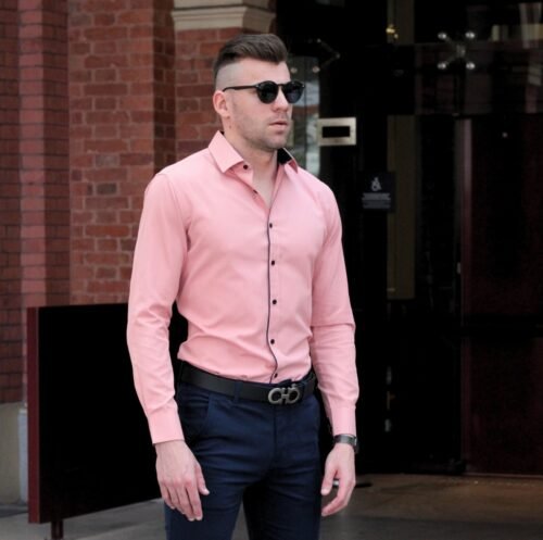 Camisa algodão texturizada premium