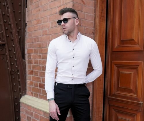 Camisa algodão texturizada premium