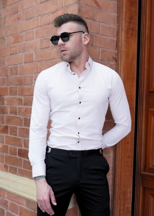 Camisa algodão texturizada premium